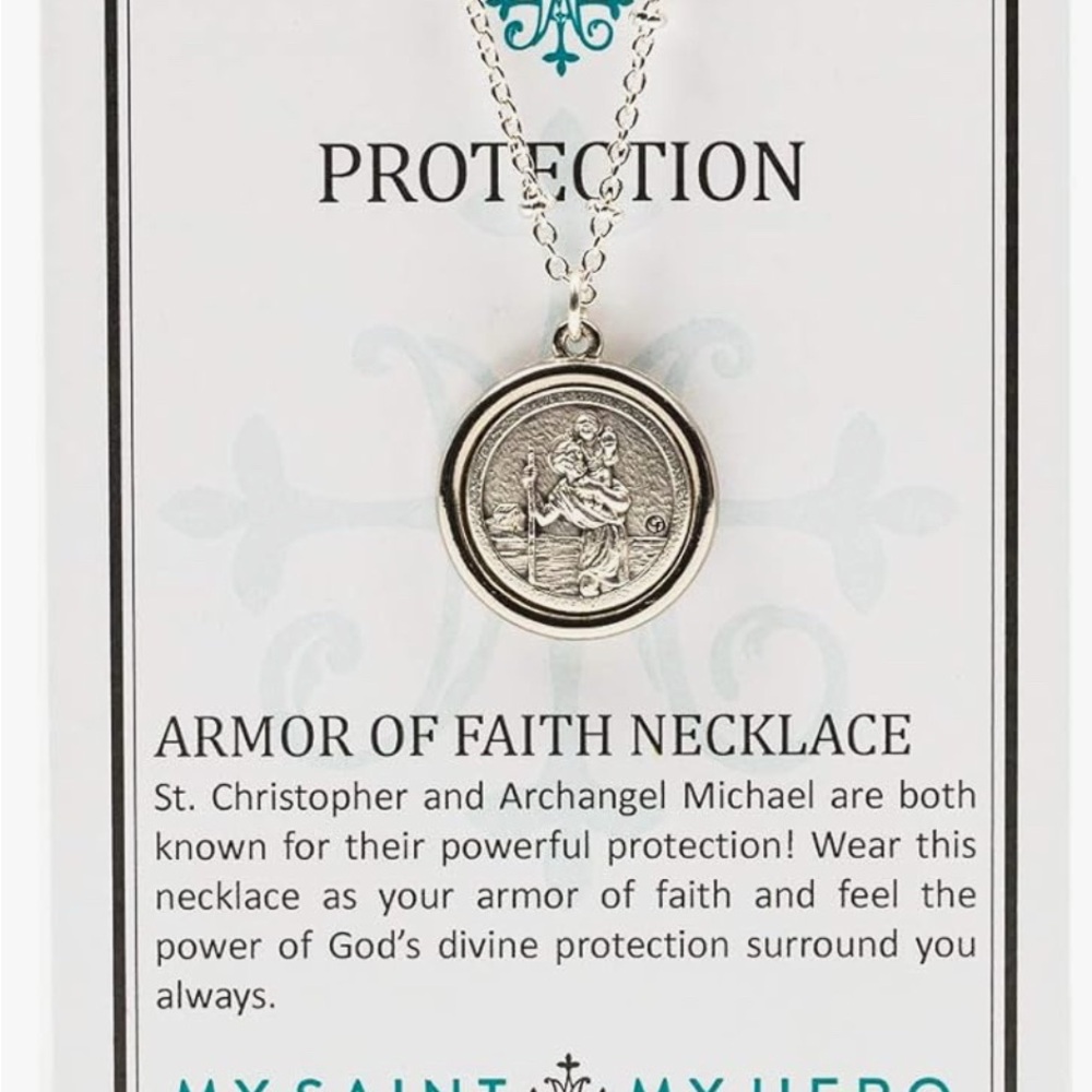 Silver Armor of Faith Necklace